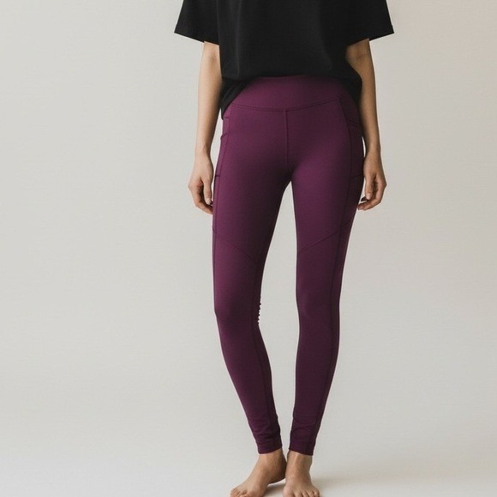 Gymshark High Waisted Leggings Plum Purple Seamless‎ Workout Athleisure Size M